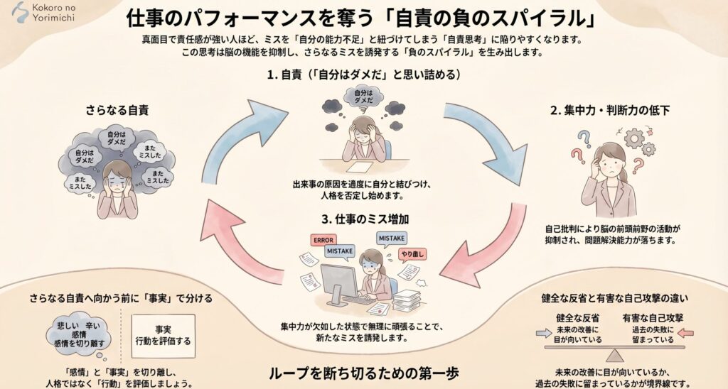 【自責思考と仕事】余計な消耗をやめたい人へ｜今日からはじめる切り替え実践法